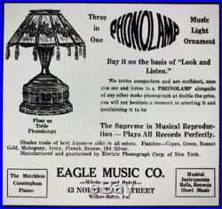 Rare Antique 1920's Phonolamp Model C Victor Victrola Columbia Edison Phonograph