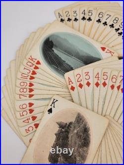 Rare Antique 1930's C & O- F. F. V. Railroad Via Washington Playing Cards-Complete