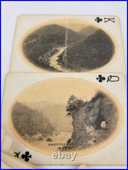 Rare Antique 1930's C & O- F. F. V. Railroad Via Washington Playing Cards-Complete