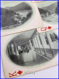 Rare Antique 1930's C & O- F. F. V. Railroad Via Washington Playing Cards-Complete