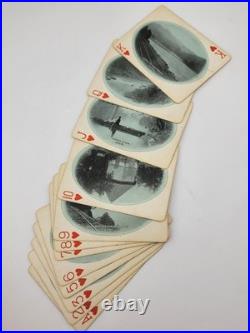 Rare Antique 1930's C & O- F. F. V. Railroad Via Washington Playing Cards-Complete