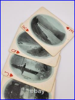 Rare Antique 1930's C & O- F. F. V. Railroad Via Washington Playing Cards-Complete