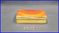 Rare Antique Agate and Brass Snuff Tobacco Box