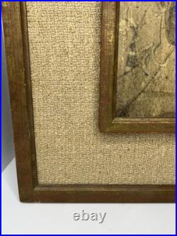 Rare Antique Ajanta Caves Maya Mother of Ajanta Buddha Handmade Frames Art 23.5