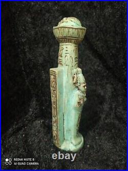 Rare Antique Ancient Egyptian Pharaonic Statue Green Stone