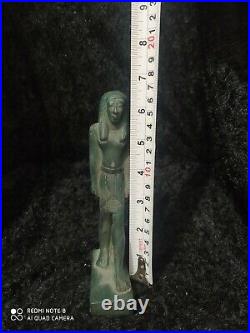 Rare Antique Ancient Egyptian Pharaonic Statue Queen Cleopatra Green Stone bc