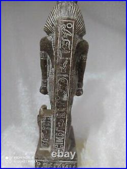 Rare Antique Ancient Egyptian Statue King Ramses II with his wife Granite 34 cm