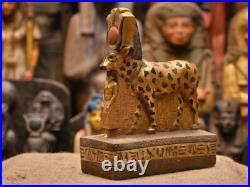 Rare Antique Ancient Egyptian Stone Statue Hathor in the Form Cow Pharaonic