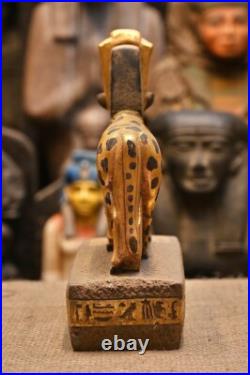 Rare Antique Ancient Egyptian Stone Statue Hathor in the Form Cow Pharaonic