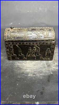 Rare Antique Egyptian Box Statue Pharaonic BC Unique Ancient Antiques