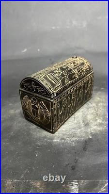 Rare Antique Egyptian Box Statue Pharaonic BC Unique Ancient Antiques