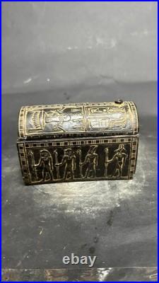 Rare Antique Egyptian Box Statue Pharaonic BC Unique Ancient Antiques