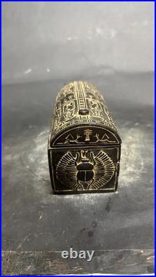 Rare Antique Egyptian Box Statue Pharaonic BC Unique Ancient Antiques