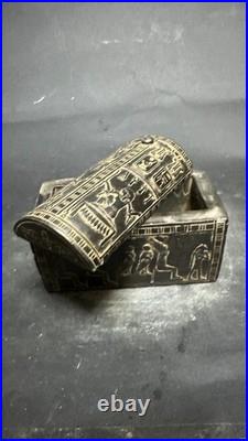 Rare Antique Egyptian Box Statue Pharaonic BC Unique Ancient Antiques