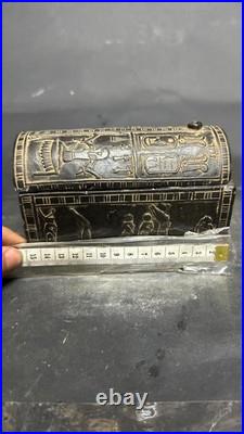 Rare Antique Egyptian Box Statue Pharaonic BC Unique Ancient Antiques