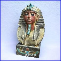 Rare Antique Egyptian King Tutankhamun Unique Statue Pharaonic Collectible BC