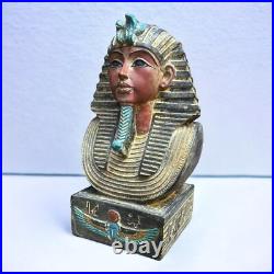 Rare Antique Egyptian King Tutankhamun Unique Statue Pharaonic Collectible BC