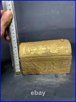 Rare Antique Egyptian Pharaonic Box Statue BC Unique Ancient Antiques