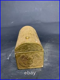 Rare Antique Egyptian Pharaonic Box Statue BC Unique Ancient Antiques