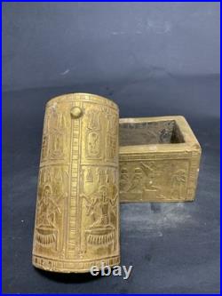 Rare Antique Egyptian Pharaonic Box Statue BC Unique Ancient Antiques
