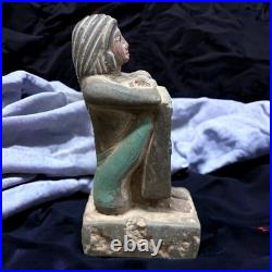 Rare Antique Egyptian Scribe Statue Pharaonic BC Unique Ancient Antiques