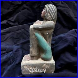 Rare Antique Egyptian Scribe Statue Pharaonic BC Unique Ancient Antiques