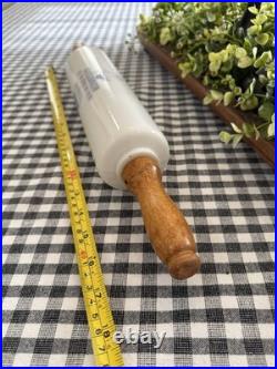 Rare Antique Milk Glass Advertising Rolling Pin Pekin Coal Nebraska Fuel Co 18