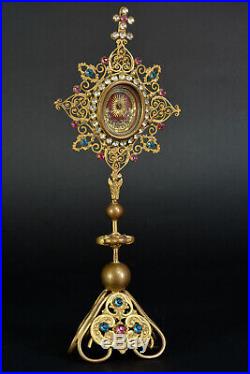 Rare Antique Monstrance reliquary St Mark the Evangelist Apostle First Relic