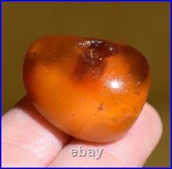 Rare Antique Real Natural Amber African Trade Bead Tribally Used From Mauritania