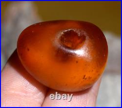 Rare Antique Real Natural Amber African Trade Bead Tribally Used From Mauritania
