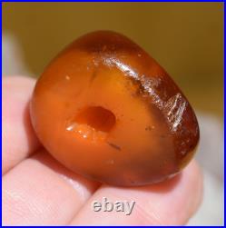 Rare Antique Real Natural Amber African Trade Bead Tribally Used From Mauritania