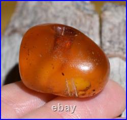 Rare Antique Real Natural Amber African Trade Bead Tribally Used From Mauritania