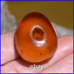 Rare Antique Real Natural Amber African Trade Bead Tribally Used From Mauritania