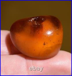 Rare Antique Real Natural Amber African Trade Bead Tribally Used From Mauritania