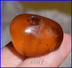 Rare Antique Real Natural Amber African Trade Bead Tribally Used From Mauritania