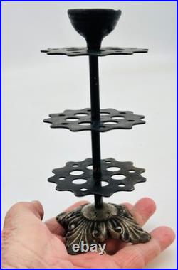 Rare Antique Steel Hatpin Holder Unique Design Interesting Collectible