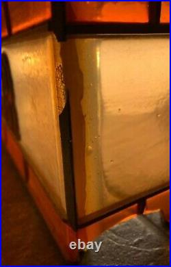 Rare Antique/ Vintage Hanging Wurlitzer Jukebox/ Piano Stained Glass Look Light