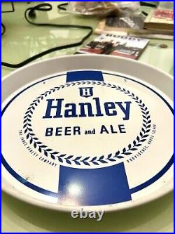 Rare Antique White & Blue 1953 Hanley Beer & Ale Beer Tray