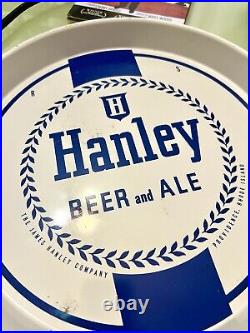 Rare Antique White & Blue 1953 Hanley Beer & Ale Beer Tray