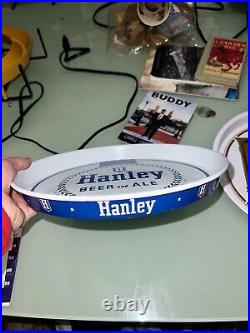 Rare Antique White & Blue 1953 Hanley Beer & Ale Beer Tray