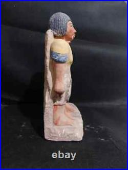 Rare Block Statue Ancient Egyptian Antiquities Egyptian family Symbol beauty BC