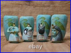 Rare Canopic Jars Pharaonic Statue Authentic Ancient Egyptian Antiquities BC