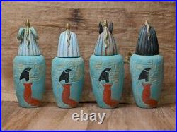 Rare Canopic Jars Pharaonic Statue Authentic Ancient Egyptian Antiquities BC