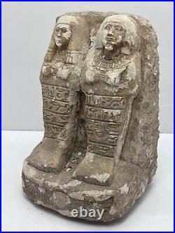 Rare Carved hieroglyphic statue with ushabti from Ancient Egyptian Antiquities