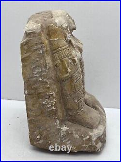 Rare Carved hieroglyphic statue with ushabti from Ancient Egyptian Antiquities