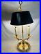 Rare-Chapman-Antique-3-Swan-Brass-w-Metal-Black-Tole-Shade-Bouillotte-Table-Lamp-01-epdq