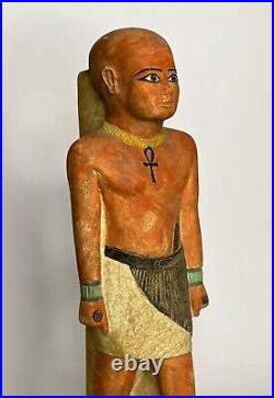Rare Egypt Egyptian Antiques Imhotep Statue Pharaoh Carved Stone Bc