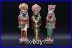 Rare Egyptian Antiques Of Antique Pharaonic Set Figurines Of Pharaohs Deities BC