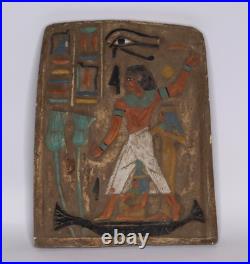 Rare Egyptian Art Antiquities Stela Relief Eye of Horus Sculpture Stone Egypt BC