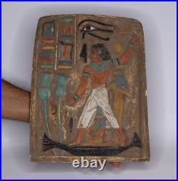 Rare Egyptian Art Antiquities Stela Relief Eye of Horus Sculpture Stone Egypt BC